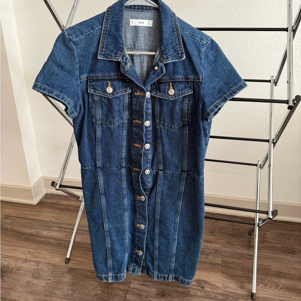 Denim Button-Up Dress